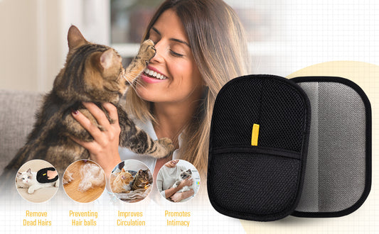 Furwell pet hair removal glove for dogs and cats